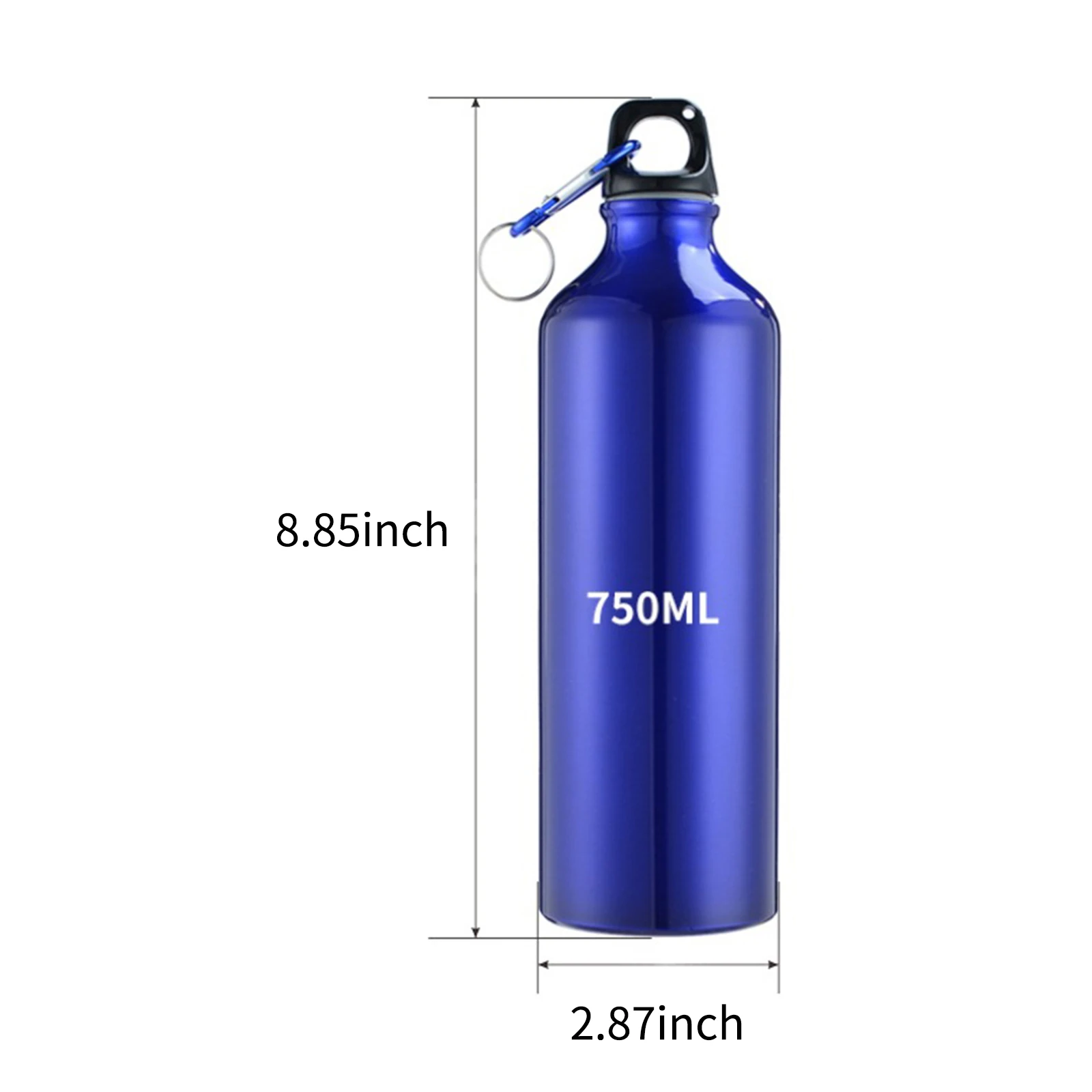 Sports Water Bottle 750mL Aluminum Outdoor Bike Sports Water Bottle Drinking Kettle Drinking Cup Leakproof Water Jug for Travel Running Camping