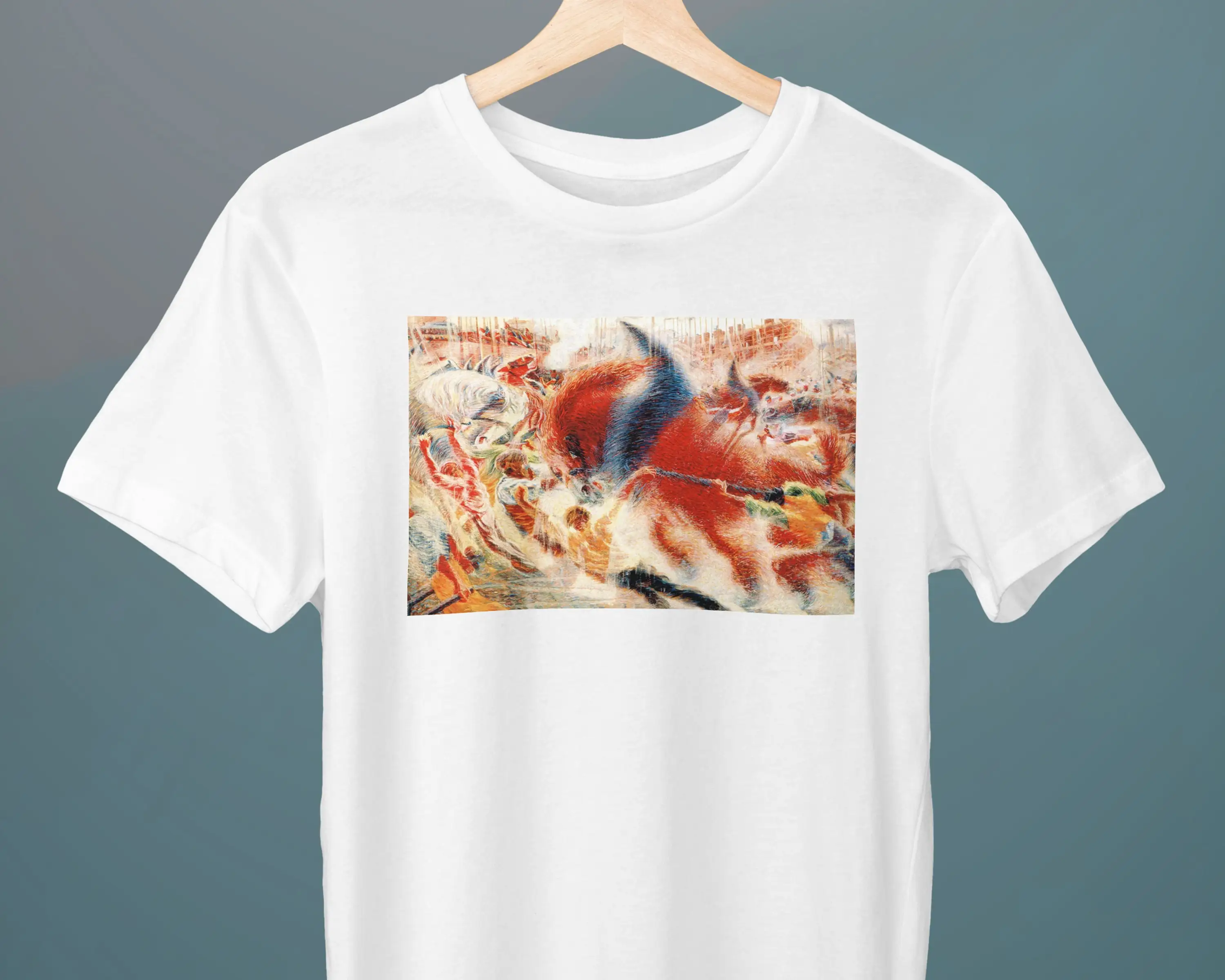 The City Rises Orlando Boccioni Painting T-Shirt Unisex Art