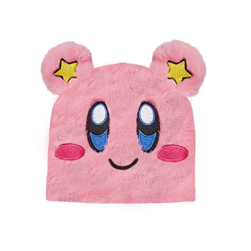 

Y2K warm skating popular American animation cartoon embroidery autumn and winter warm hat pink coral velvet pullover hat