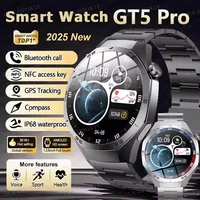 2025 Rugged Military NFC Smart Watch Men's GPS Tracking Outdoor Watch 2.01" HD Touch Screen Voice Bluetooth Call Smartwatch Men