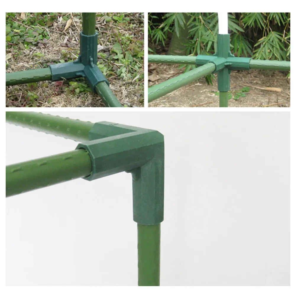 8 Connettori Per Serra Da Giardinaggio Da 19 Mm - 4 Tipi Di Raccordi In Plastica Per Tubi PVC O Metallo - Per Sostegni Piante E Fioriere