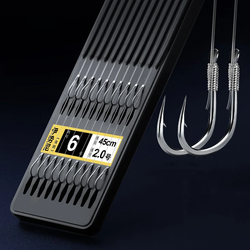 Catfish Fishing Hook Set River Trout Fishing Lure Offset Hooks Japan Double Fish Hook Accessory Twins Original Sea Sale Clip