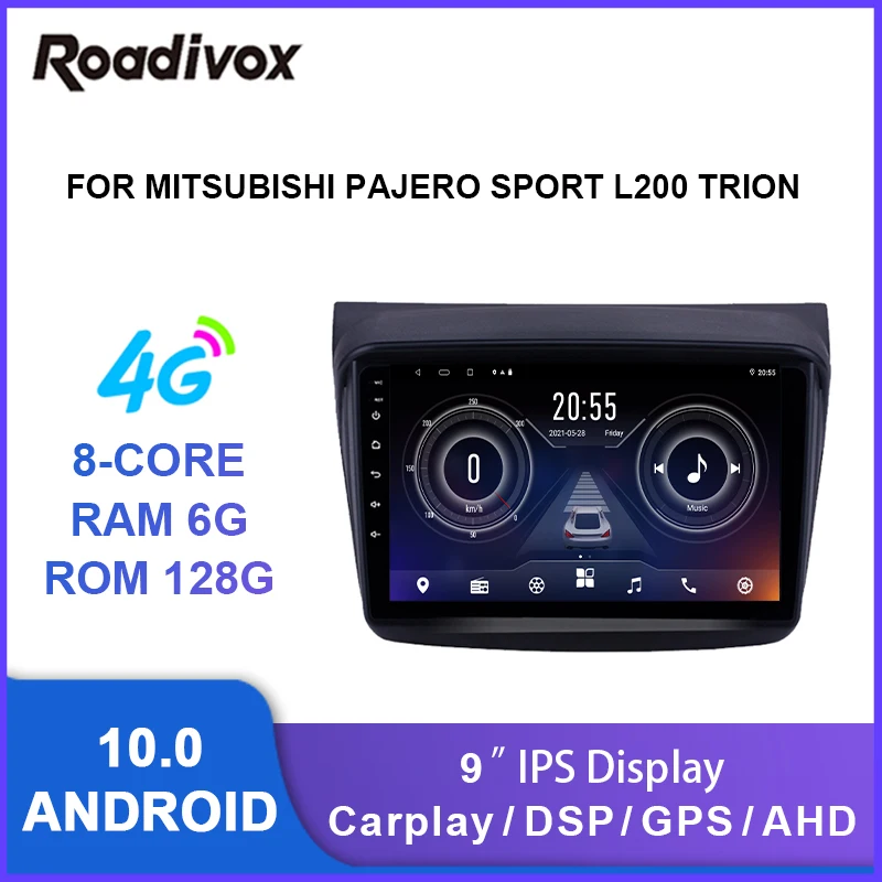 

9 inch android 10.0 car radio video gps navigation player for Mitsubishi Pajero Sport L200 Trion multimedia autoradio stereo