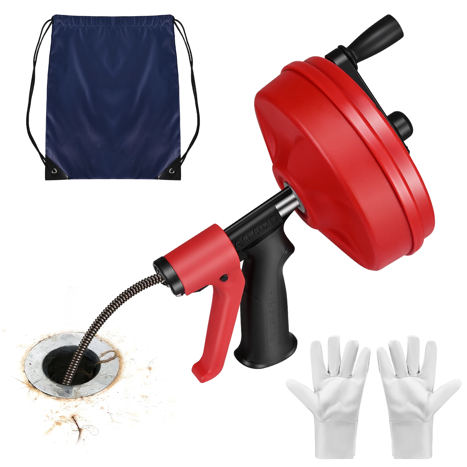 How to Effectively Snakе a Floor Drain Using a Handheld Red Drain Snake ...