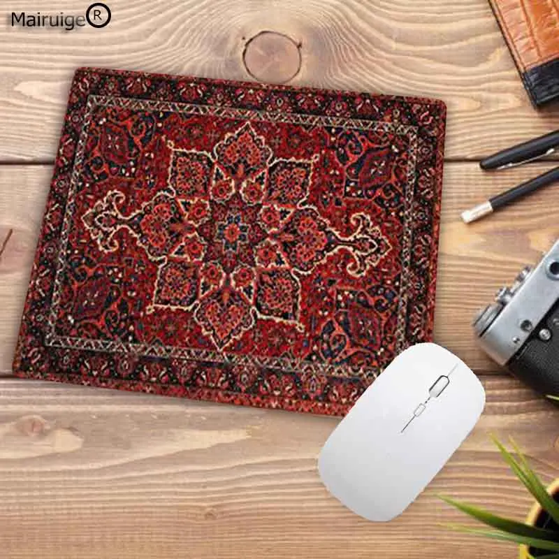 Elegant Persian-Style Floral Mouse Pad - Small Non-Slip Desk Accessory, 22x18cm