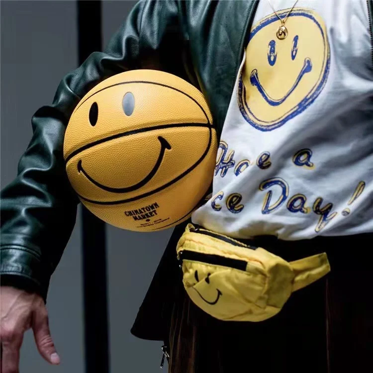 New York Chinatown Smile Basketball Limit 7 Laughing Face Yellow Basketball