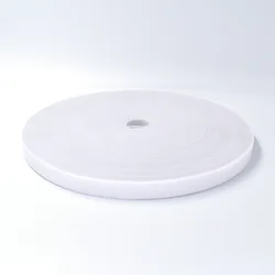 Jumbo Adhesive Hook and Loop Fastener Tape - 50m Roll for DIY Projects and Cable Management (White)