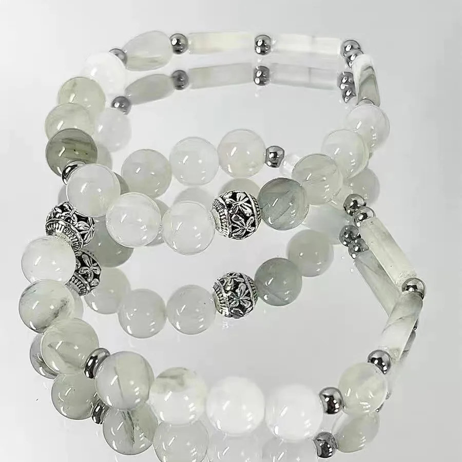 

New Natural Tianshan Ice Cuiu Bracelet Personalized Hollow Chinese Style Middle Ancient Bracelet