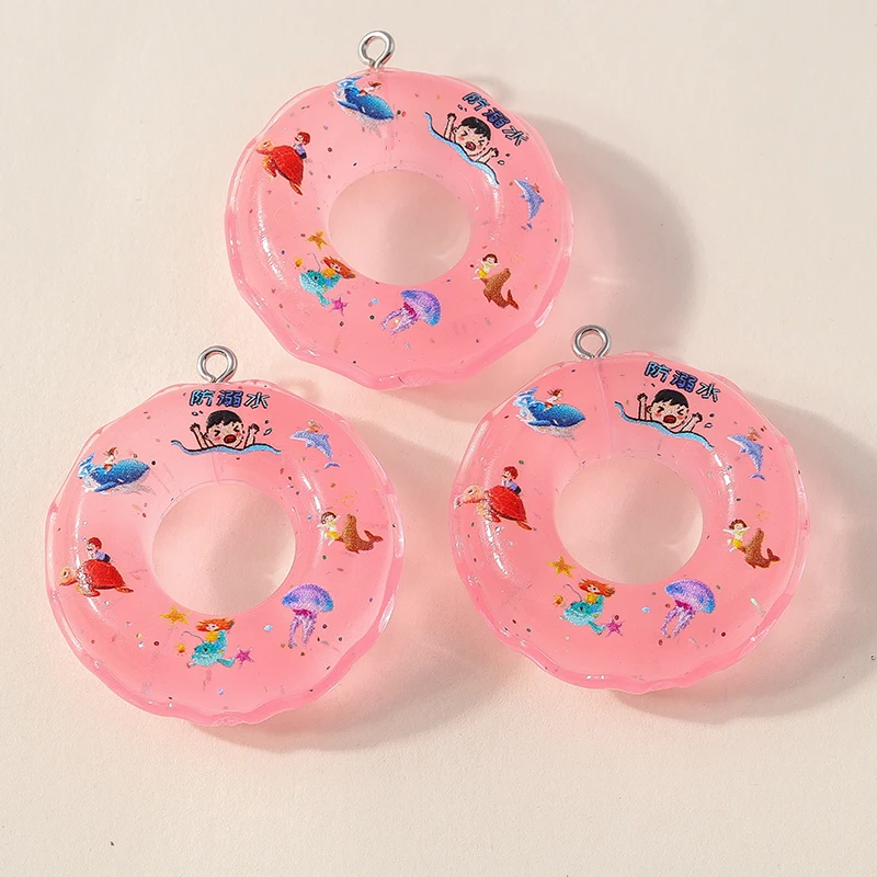 Leslie 5er-Set große Harz-Schildkröten-Anhänger, niedliche Cartoon-Schildkröten-Charms, Meerestier-Schlüsselanhänger, Halsketten-Anhänger, DIY-Schmuckzubehör – Detail 17