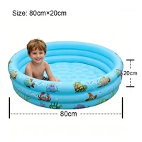 Piscine gonflable ronde arc-en-ciel 3 couleurs, design à 3 couches de chambre à air, portable, pour jardin extérieur, jeux aquatiques pour enfants 4