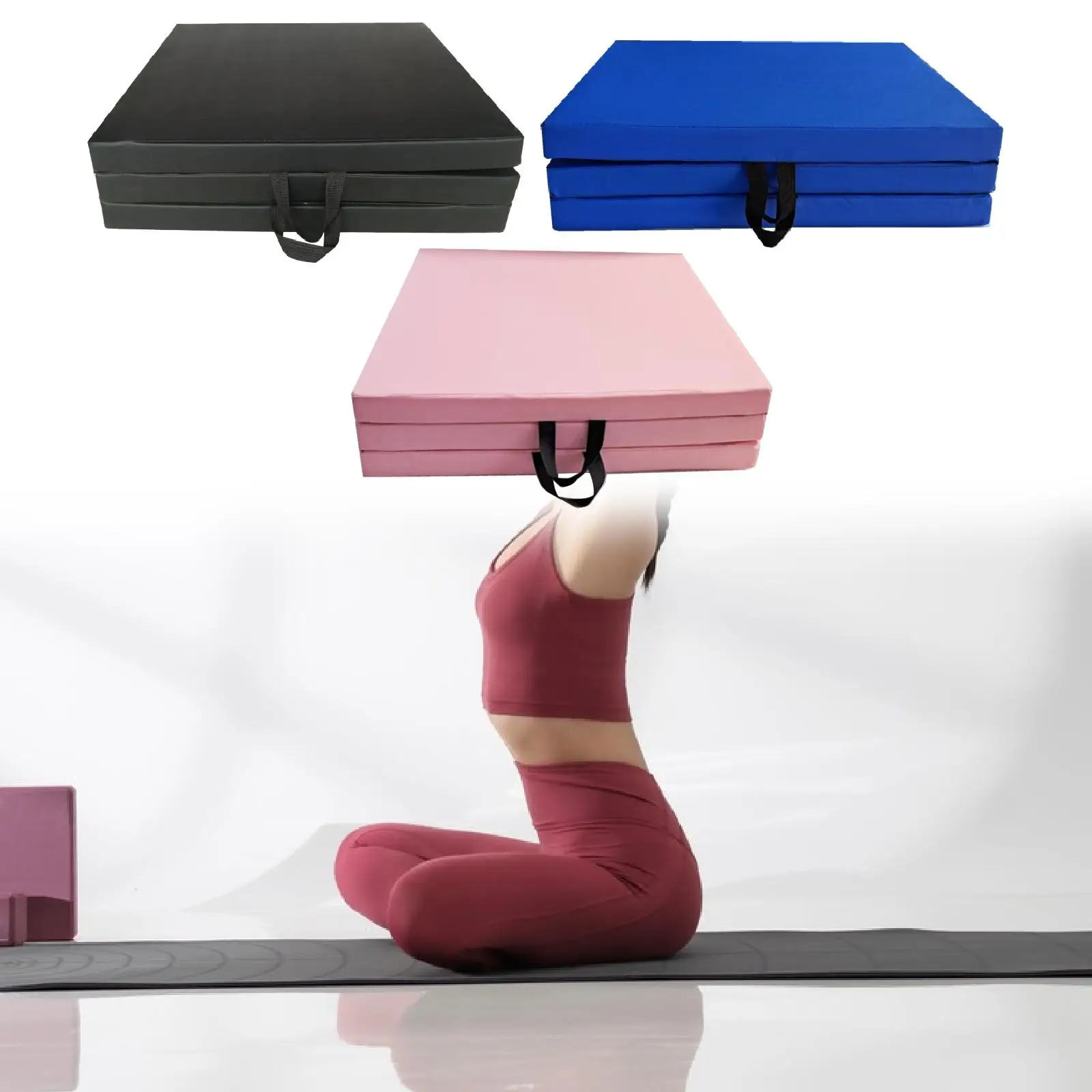 Fitness Mat Foldable Stretch Pad Training 5 cm Thick Nonslip Gymnastics Mat