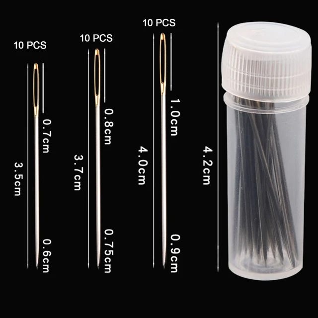 30 PCS Gold Tail Blunt Cross Stitch Needles 6