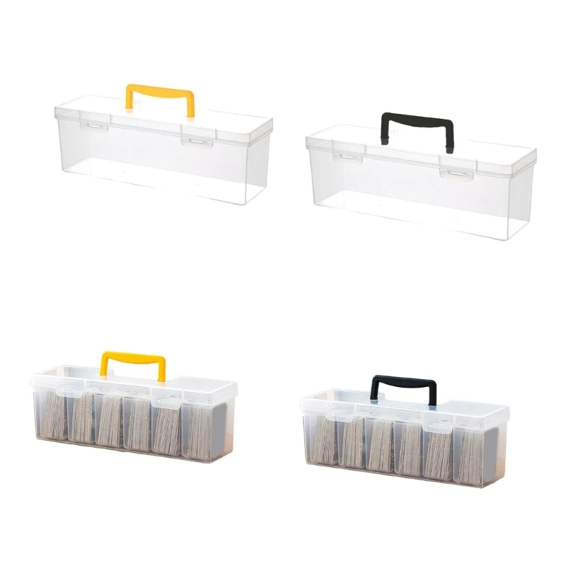 

Trading Card Storage Box Large Capacity Container with Separate Box Card Organizers Clear Deck Box for Trading Cards Dropship