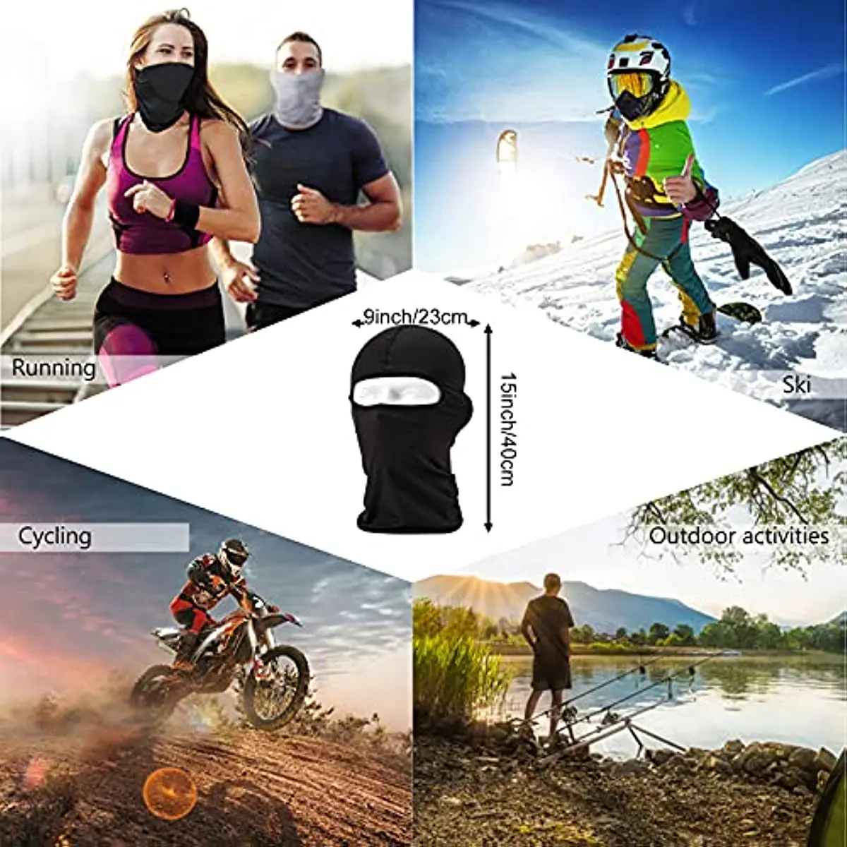 Balaclava Cycling Cap Outdoor UV Protection Caps Ski Masks Breathable Bicycle Hat Men Women Sports and Leisure Motorcycle Hood 4