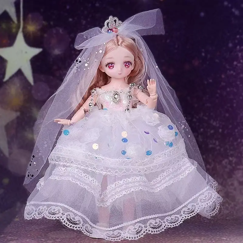 1/6 BJD Dolls for Girls Hinged Doll 30 Cm with Clothes Blonde Brown Eyed Articulated Toys for Children Spherical Joint Playsets - 3