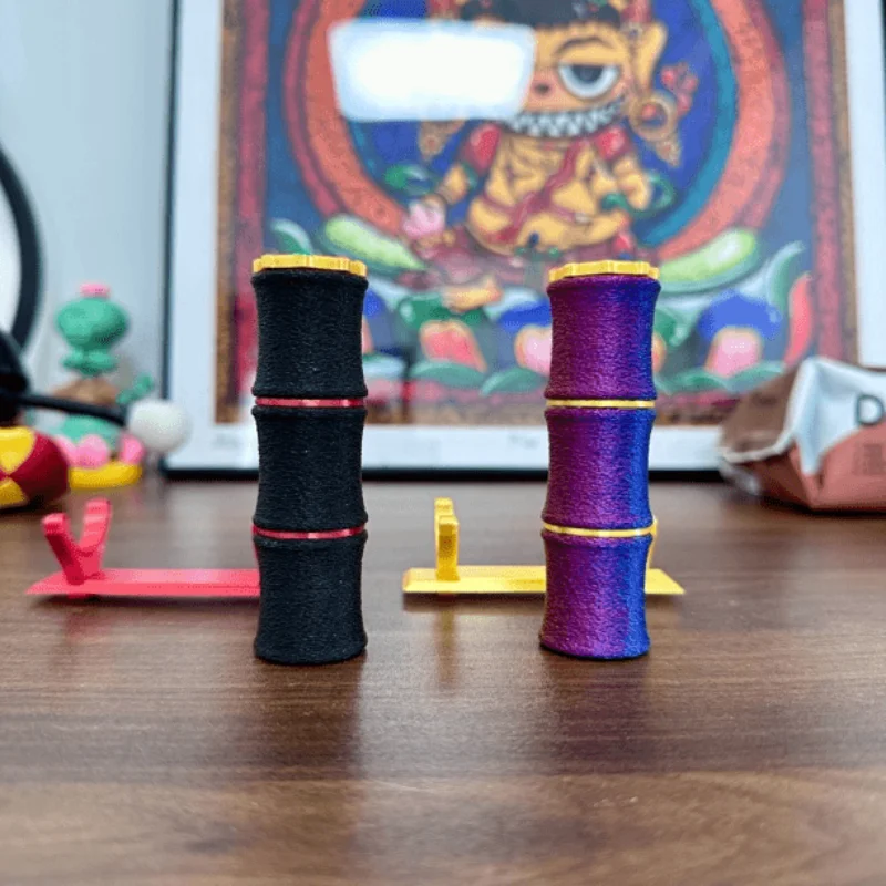 Bamboo Sword Tai Chi Fidget Spinner Magnetic Ejection Push Card Decompression Push Slider Stress Relief Toy