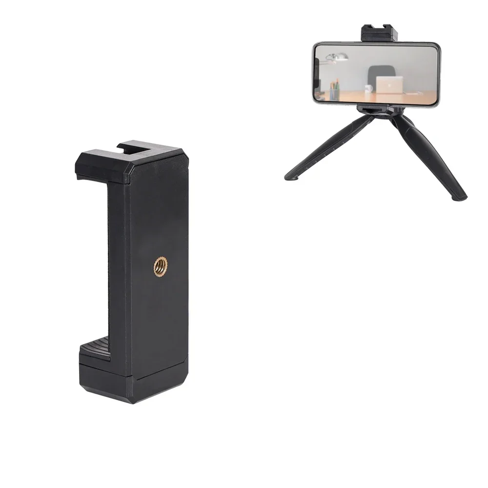 

TT2.3-3.9'' Hot Shoe Mount Phone Holder Tripod U Clip For Smart Phone Iphone12 Microphone Flashes Rigssss1