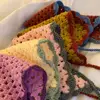 Handmade Crochet Headscarf Gift Hollow Knitted French Pastoral Style Headband Towel Retro Hairband 6