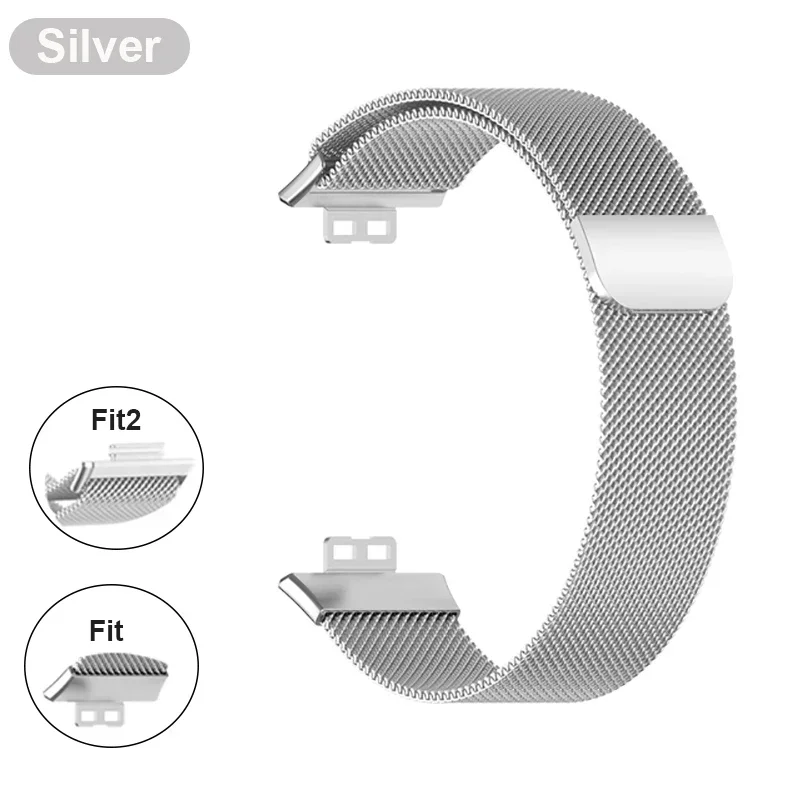 Enhanced Metal Band with Case and Screen Protector for Smartwatch - Milanese Magnetic Loop Watchband