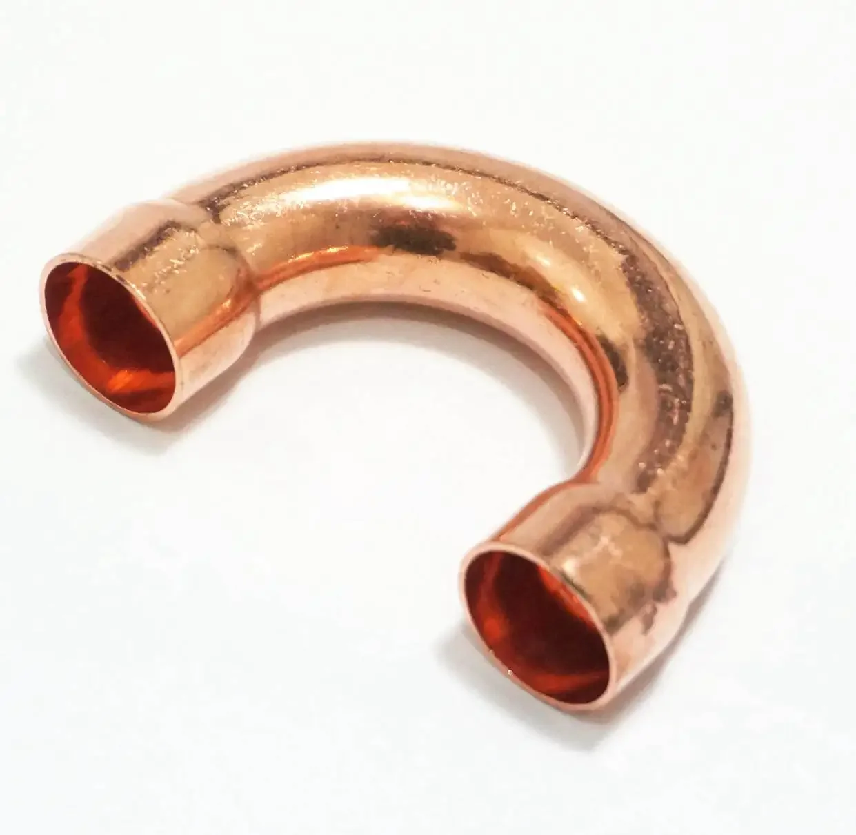 8 x 0,9 x 25 mm, 180-Grad-Rücklaufbiege, Kupfer-Endzufuhr, Sanitärrohrverschraubung für Gas, Wasser, Öl