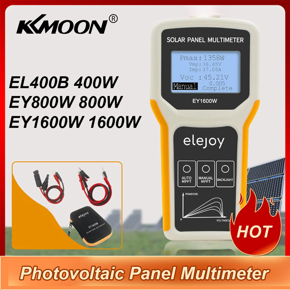 EL400B/ EY800W/EY1600 Photovoltaic Panel Multimeter Auto/ Manual MPPT Detection Solar Panel LCD