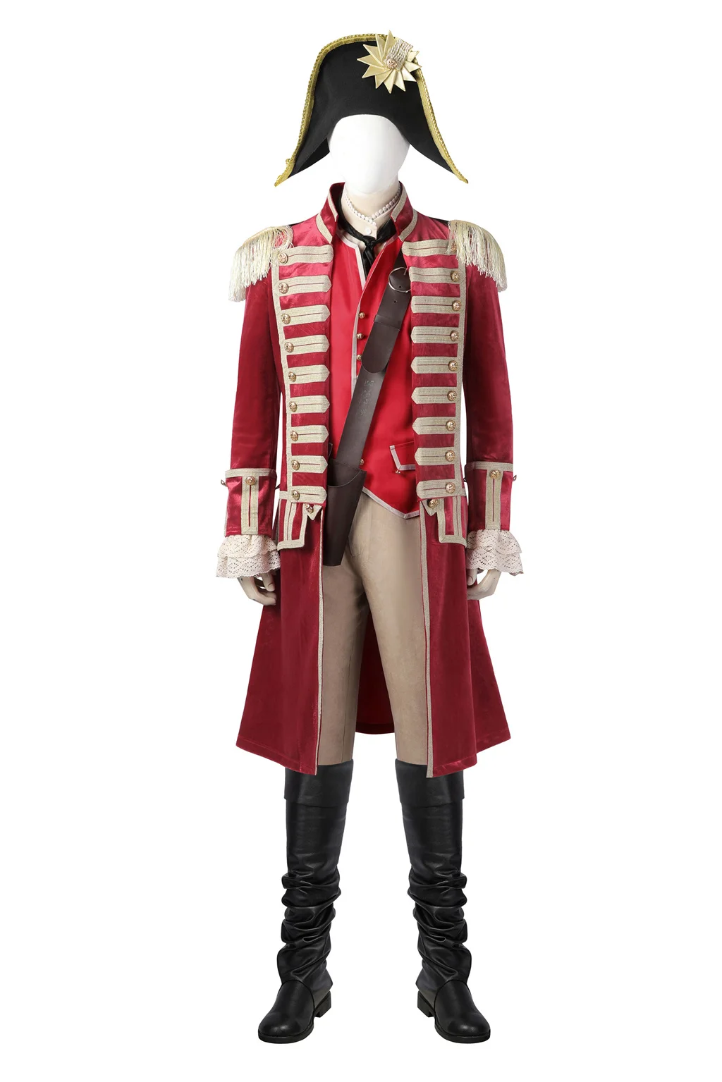 

Captain Hook James Cosplay Costume Halloween Carnival Pirate Outfit With Hat Sea Wolf Clothing For Men