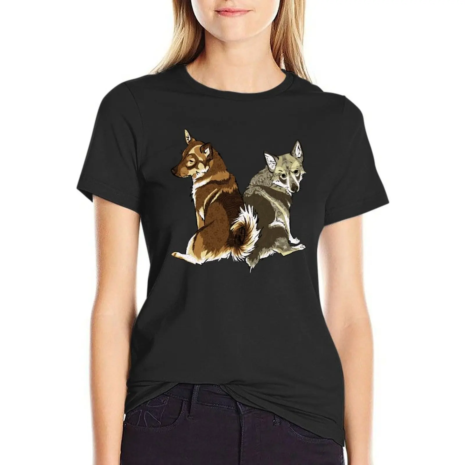 

Vallhunds - Natural Colours T-shirt shirts graphic tees cute tops aesthetic clothes oversized t shirts for Women