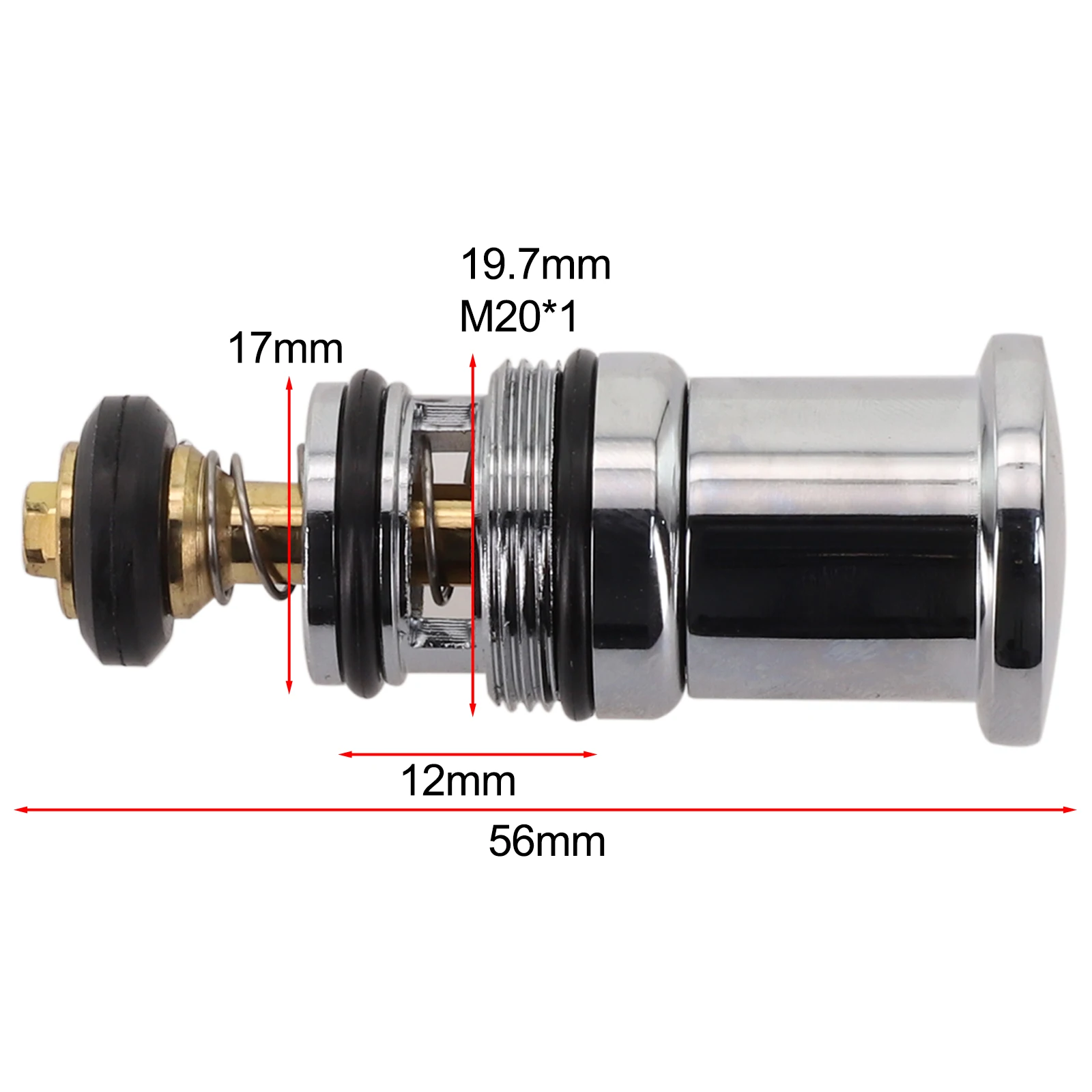 Pull Water Distributor Shower Switch Valve Spring-Loaded Pull-up Water Triple Bathtub Distributor Home Improvement