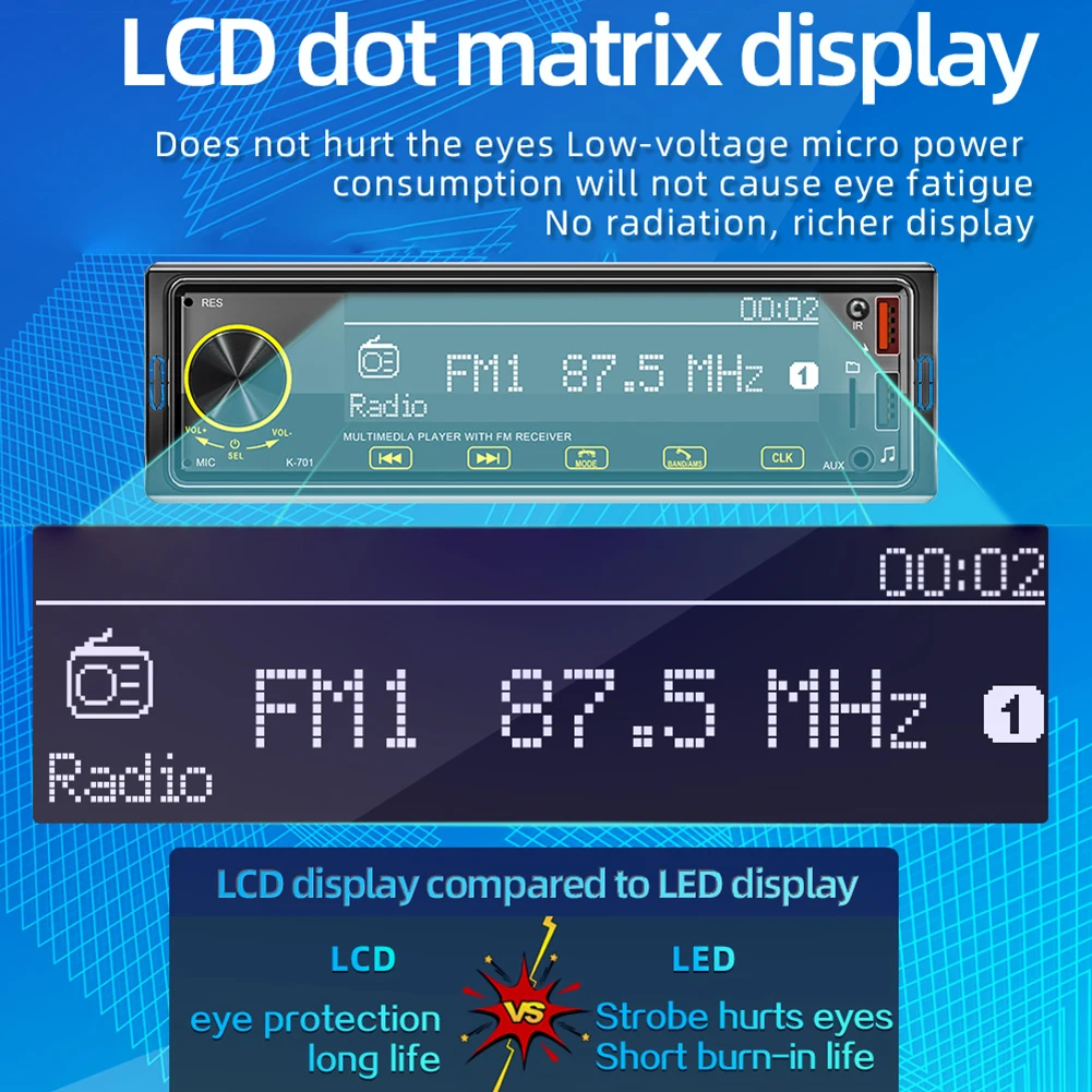 LCD ÷ ġ ã  MP3 ÷̾, USB AUX  ȣȯ FM , 2.5 ġ ġ ũ ׷ ÷̾, 1DIN