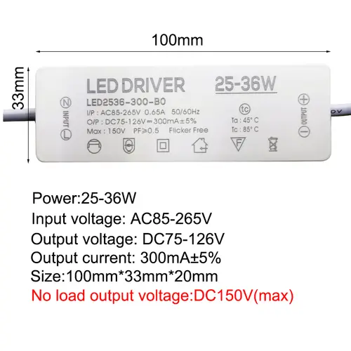 LED Driver 300mA 1W 3W 5W 7W 12W 18W 20W 25W 36W For LEDs Power Supply Unit AC85-265V Lighting Transformers For LED Power Lights - Image 6