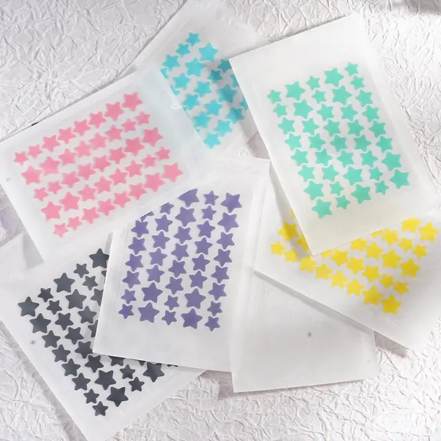 40pcs Colorful PE Pimple Patches Cute Star Shaped Pimple Cover Sticker Invisible Pimple Cover Removal Pimple Patch 2