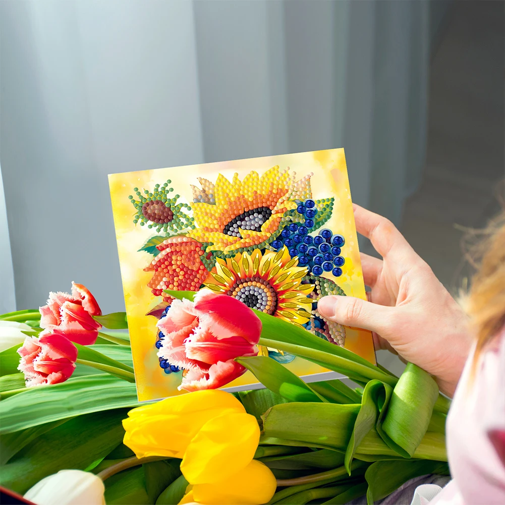 DIY Diamond Greeting Cards with 5D Drill and Shaped Designs