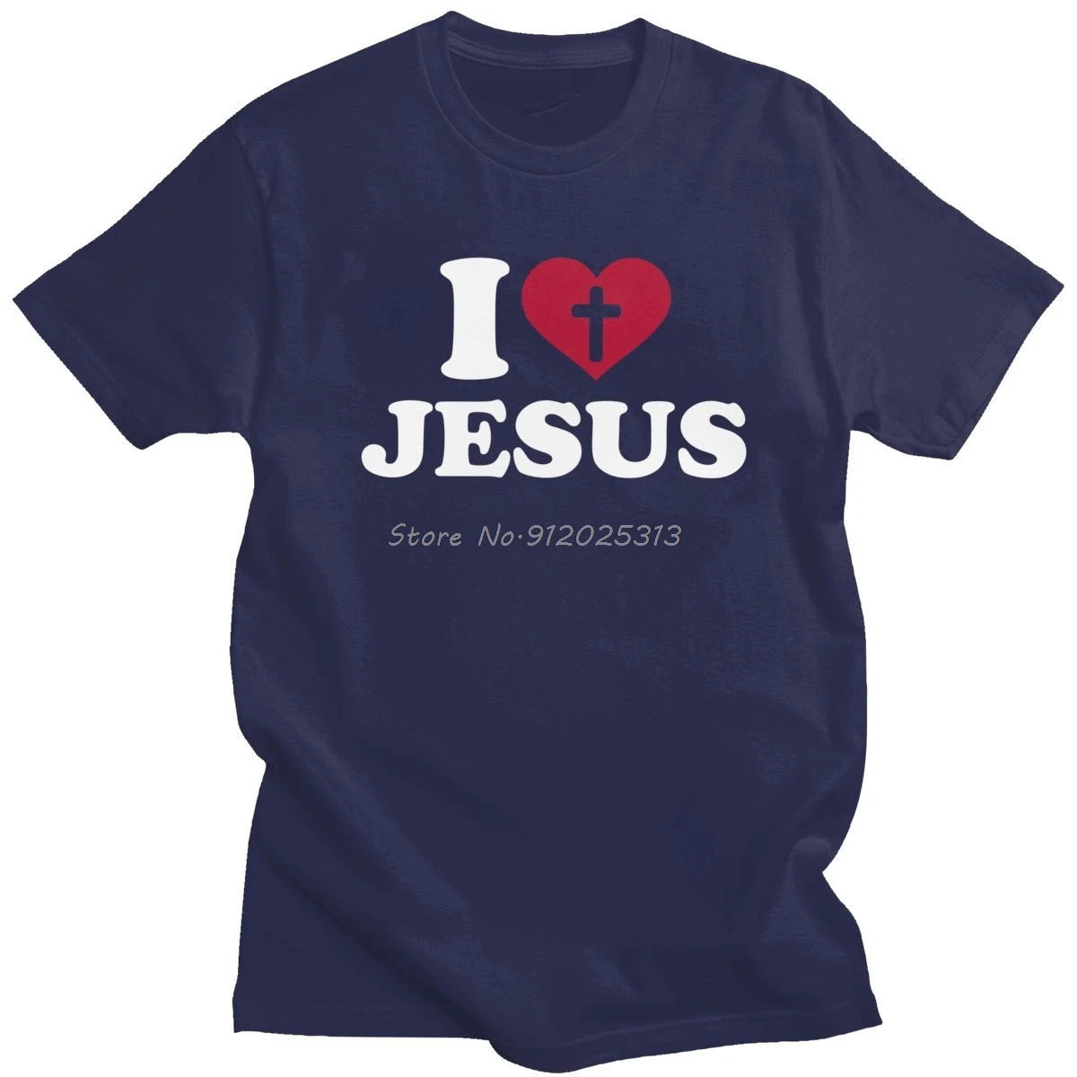 Ich liebe Jesus T-Shirt für Männer Kurzarm Gott Kreuz Religion T-Shirt Kirche Christian T-Shirt Mode Baumwolle T-Shirt Top Geschenk – Detail 5