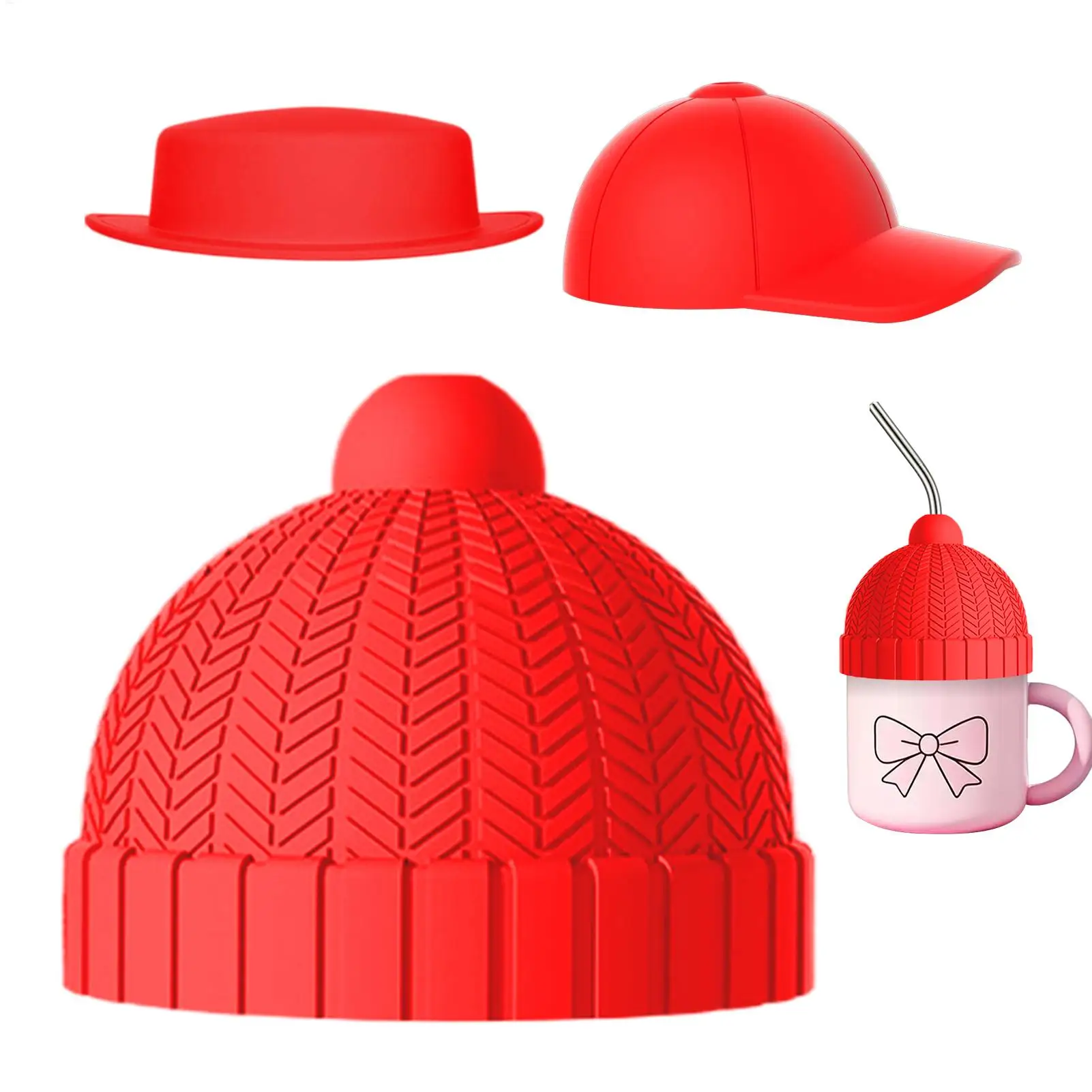 Silicone Airtight & Leak-Proof Reusable Cup Covers