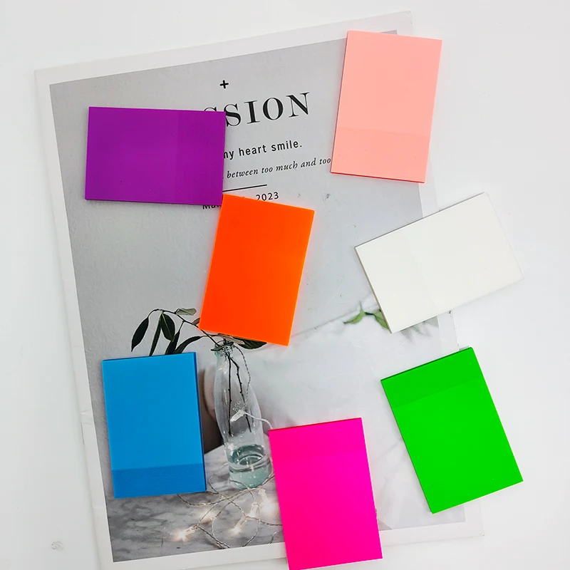 KindFuny 210pcs Transparent Sticky Notes Posted It Memo Pad Scrapes Stickers Waterproof Clear Notepad School Stationery 3
