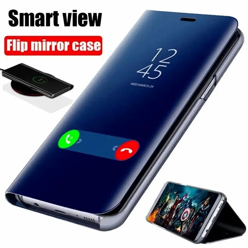 Honor X6 Vne Lx1 Lx2 Custodia Smart Plating Flip Mirror Custodia In Pelle Per Honor X6 4G Vne-Lx1 Vne-Lx2 Cover In Pelle Coque Phone Bags