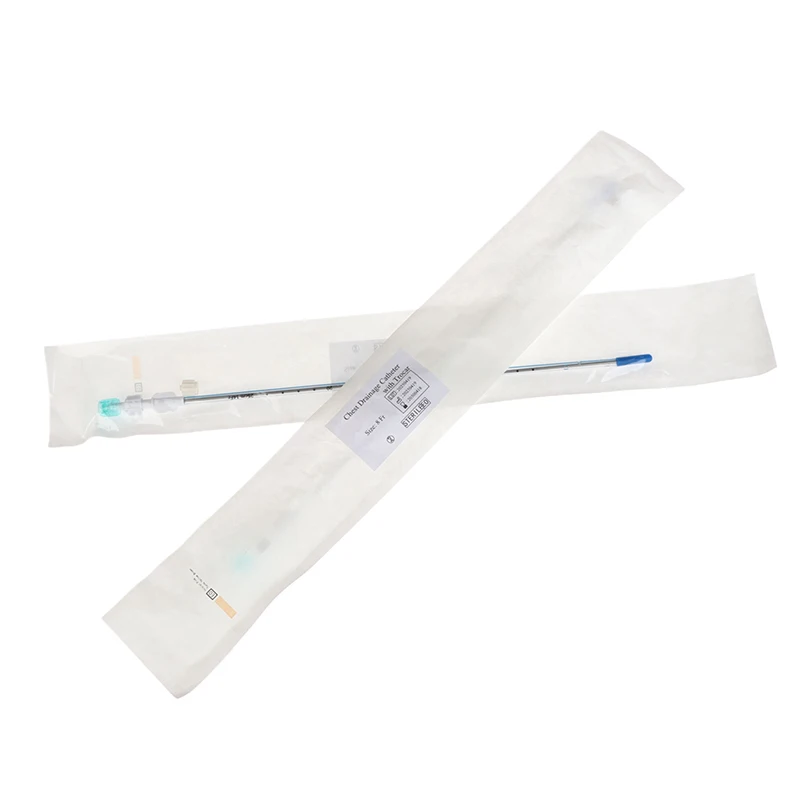 Disposable Thoracic Drainage Catheter Chest Tube With Trocar PVC Drainage Catheter Thoracic Drainage Tube Thoracic Fr8/Fr14