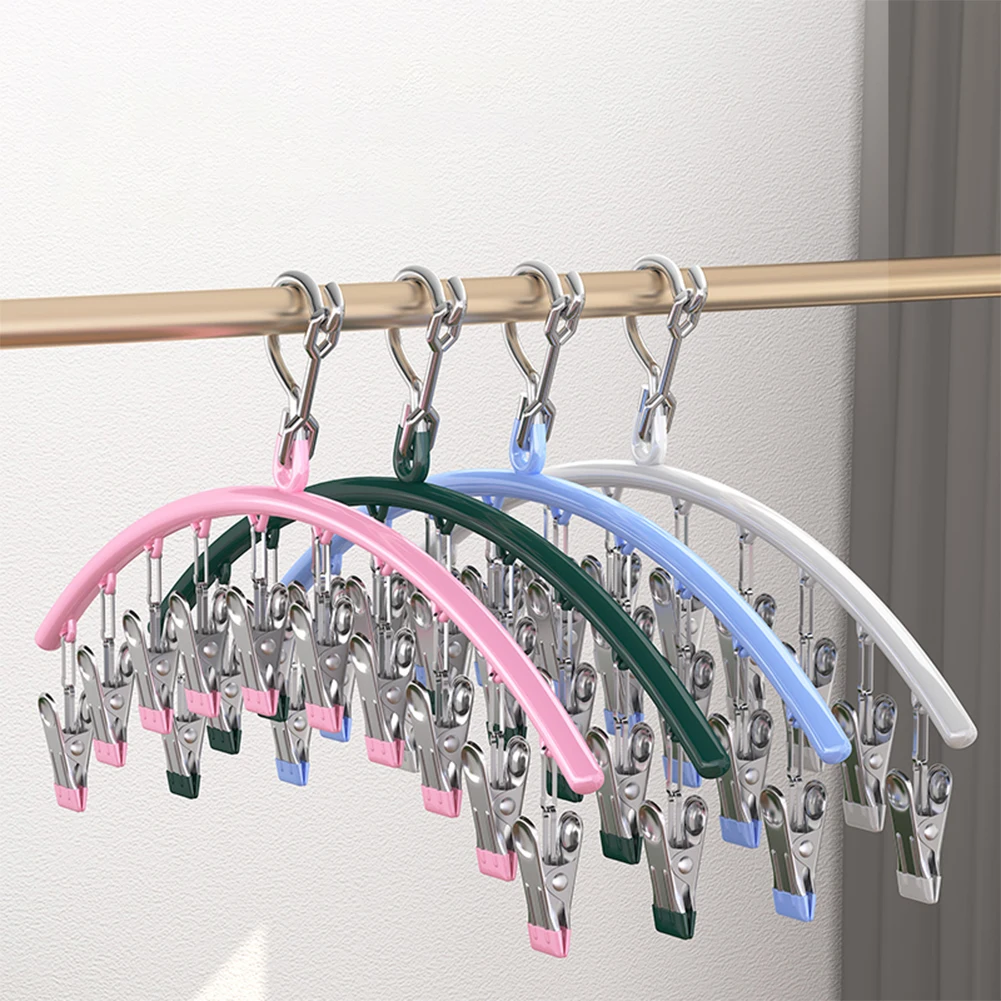 

Multipurpose Clothes Hanger Fast Ddring Rack Stainless Steel Rack Sock Hanger Clip Home Storage For Bras Towel Baby Clothes