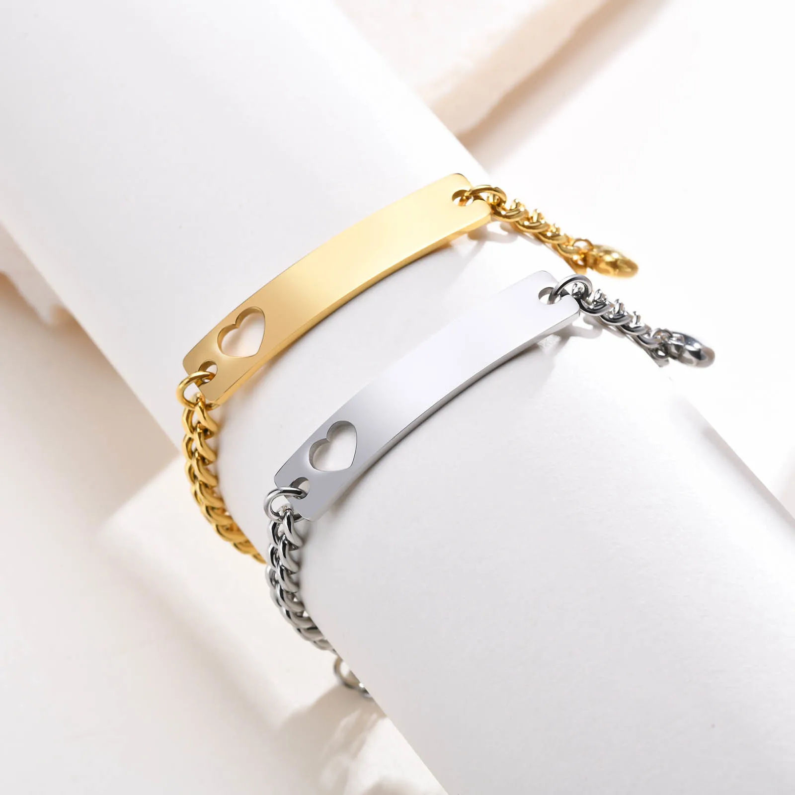 Vnox Braccialetti per coppie personalizzati gratui per uomini e donne, amanti personalizzati Promessa Ricordo Gioielli regalo per anniversario di matrimonio  36