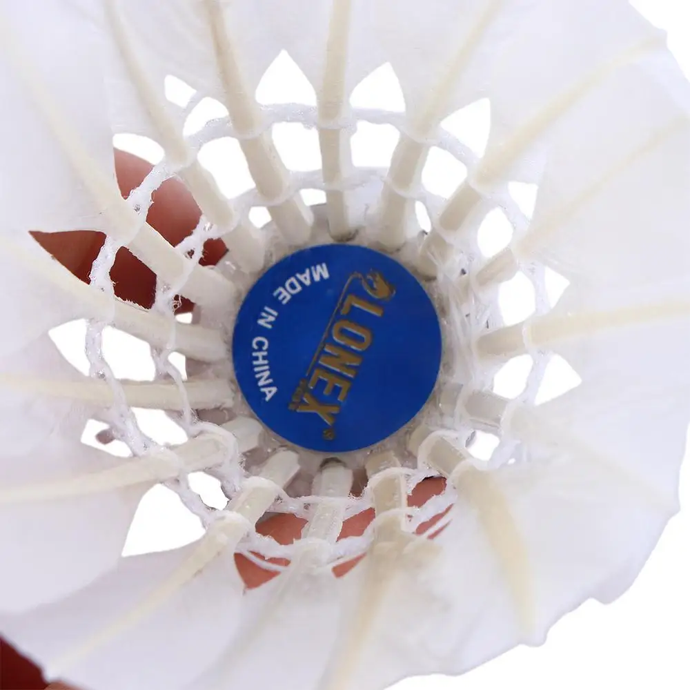 12PCS Goose Feather Shuttlecocks Badminton Outdoor Sport Shuttlecock White For Training Game Flying Stability Durable Balls
