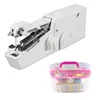 Portable Electric Sewing Machine Set Mini Household Handy Stitch  Stitch Sew Needlework Clothes Handheld Electric Sewing Machine 1