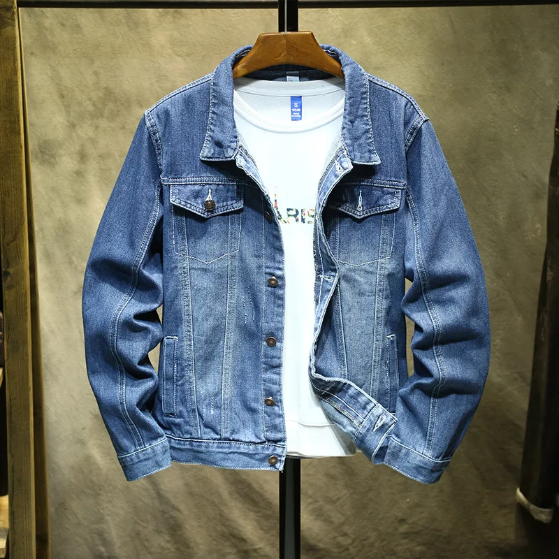 Autumn Denim Jacket Men Casual Cotton Jeans Denim Jacket Men Spring