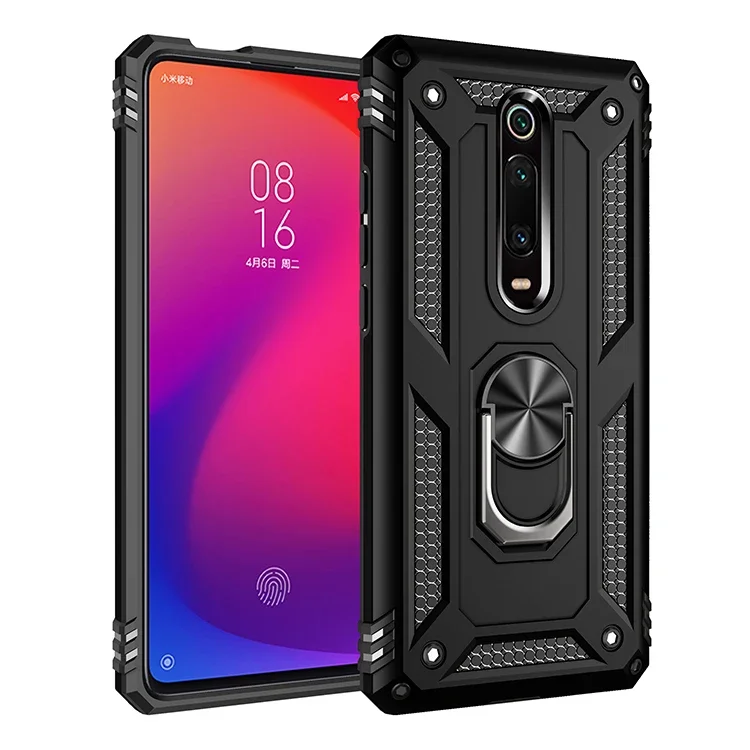 Armor Shockproof Case with Rugged Silicone and Car Holder Ring