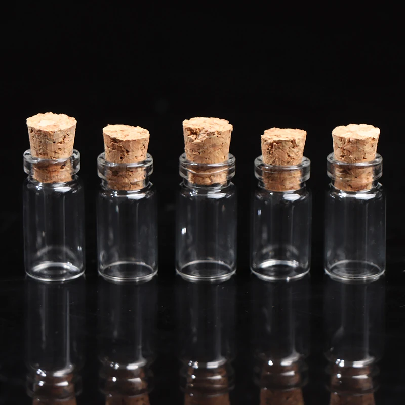 Glass Bottles Miniature Potion Bottle Mini Cork Glass Vials Wedding DIY Mini Drift Bottle Wishing Perfume 10 Pcs glass bottles mini glass bottles