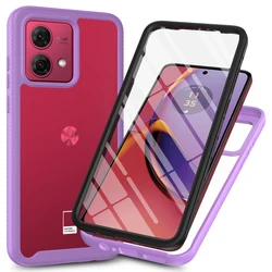 Custodia per telefono con protezione a 360° trasparente e proteggi schermo - Materiale TPU/PC PET durevole