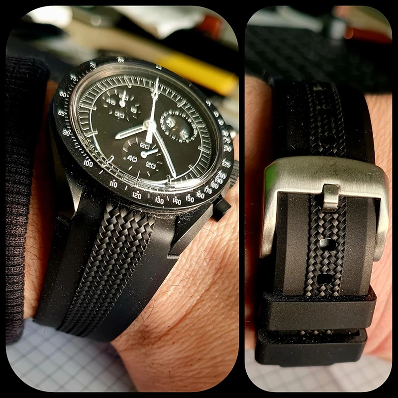 Curved Silicone Quick Release Sport Waterproof Watch Band Strap - 20mm