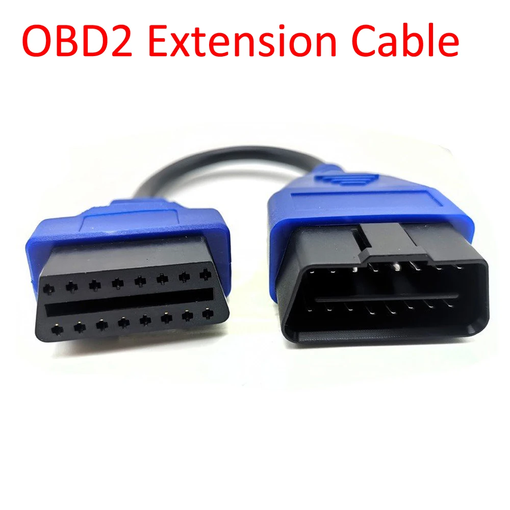 자동차 진단 도구용 암-수 커넥터, OBD2 연장 케이블, 16 핀 OBDII OBD 2 EOBD 연장