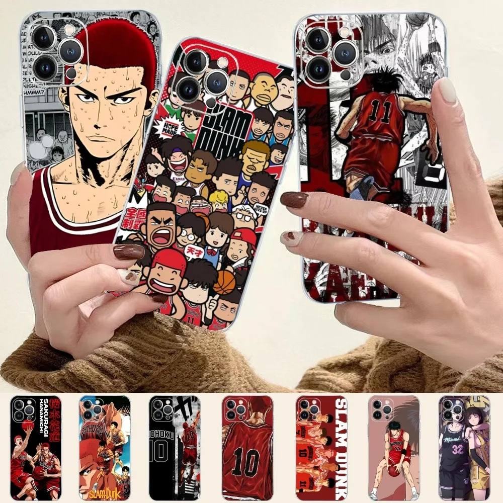 

Slam Dunk Anime Phone Case Silicone Soft For Iphone 15 14 13 12 11 Pro Mini XS MAX 8 7 6 Plus X XS XR Cover