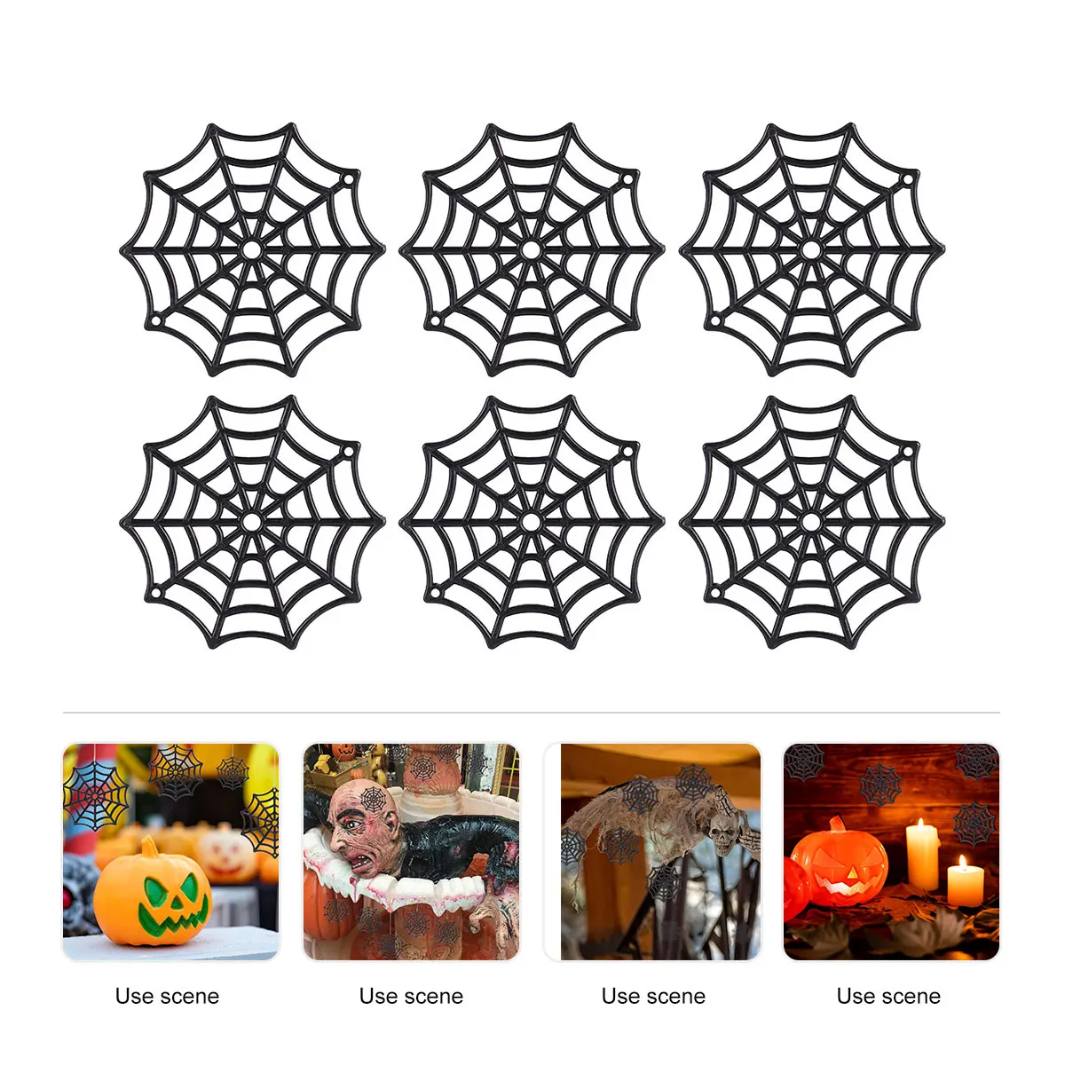 

50Pcs Plastic Cobweb Halloween Spider Web Holiday Accessories For Halloween Decoration Black Halloween Cobweb Decorations