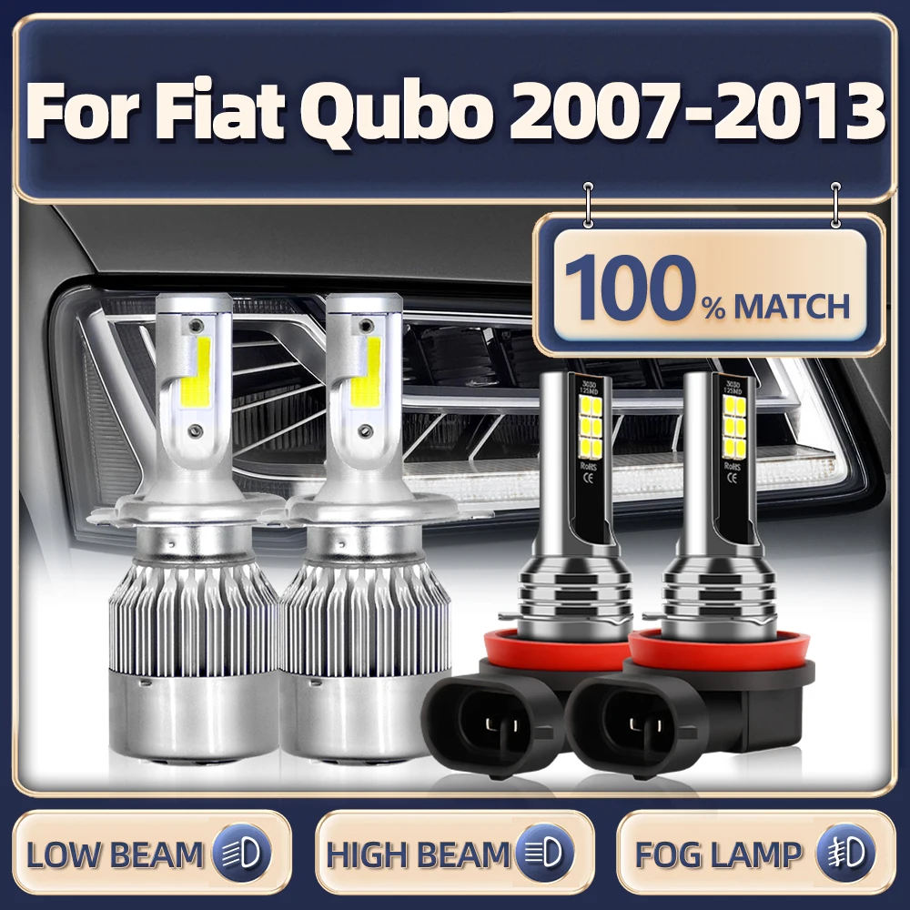 

Canbus LED Car Headlight Bulbs 240W 40000LM Auto Headlamp Fog Light 6000K 12V For Fiat Qubo 2007 2008 2009 2010 2011 2012 2013